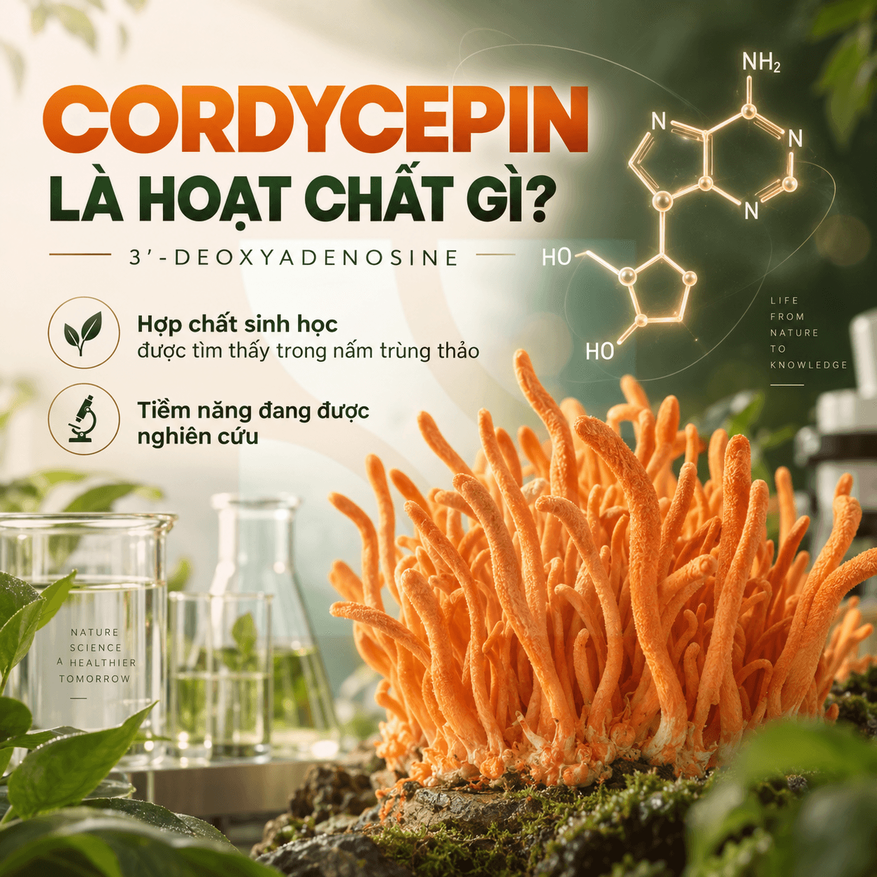 Cordycepin Là Hoạt Chất Gì? Tác Dụng Vàng Và Nguồn Sức Khỏe Tự Nhiên