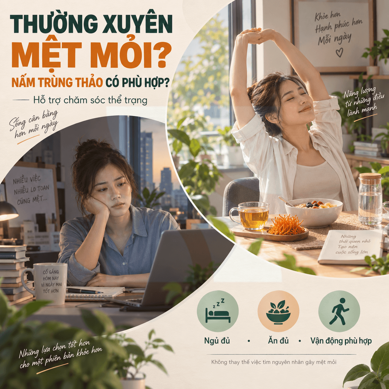 Nấm Trùng Thảo Có Phù Hợp Với Người Thường Xuyên Mệt Mỏi?